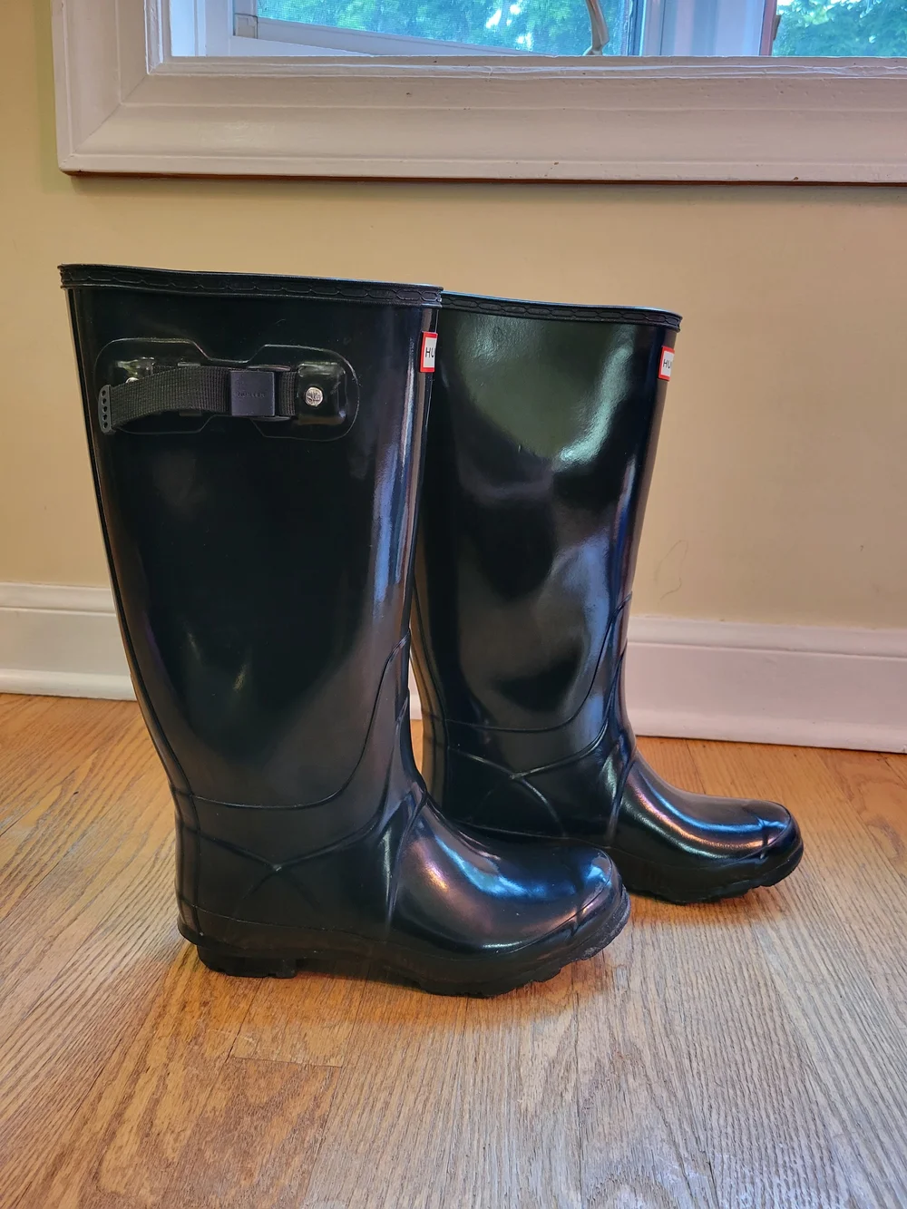 Hunter Gloss Black Tall Rain Boots